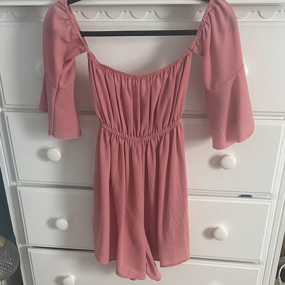 Pink Off-Shoulder Dress